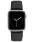 ფოტო #1 პროდუქტის Men's Black Premium Leather Band Compatible with 42mm, 44mm, 45mm, Ultra, Ultra2 Apple Watch