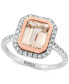 ფოტო #1 პროდუქტის EFFY® Morganite (2-1/10 ct. t.w.) & Diamond (3/8 ct. t.w.) Ring in 14k Rose & White Gold