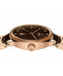 ფოტო #2 პროდუქტის Women's Swiss Automatic Centrix Diamond Accent Brown Ceramic & Rose Gold PVD Stainless Steel Bracelet Watch 35mm