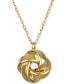 Фото #1 товара Italian Gold love Knot 18" Pendant Necklace in 14k Gold