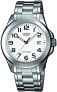 Фото #1 товара Мужские часы кварцевые с серебряным браслетом Casio Men's Stainless Steel Quartz Watch MTP-1259PD-7B
