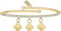 Shimmering gold plated bracelet Three shamrocks LPS05AQC11