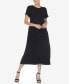 ფოტო #1 პროდუქტის Women's Short Sleeve Asymmetrical Waist Maxi Dress