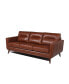 Фото #1 товара Ava 84" Mid-Century Modern Leather Sofa