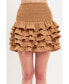 Фото #1 товара Women's Tiered Ruffle Mini Skirt