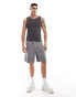 Фото #2 товара ASOS DESIGN muscle fit vest in textured crepe in grey