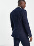 Фото #5 товара ASOS DESIGN skinny suit jacket in crosshatch in navy