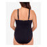 Фото #2 товара LAUREN RALPH LAUREN 285216 Women s Black Stretch One Piece Swimsuit, Size 18W