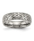 ფოტო #1 პროდუქტის Titanium Polished and Textured Wedding Band Ring