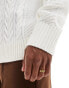 Brave Soul chunky cable knit jumper in vintage white