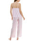 ფოტო #5 პროდუქტის Women's 2-Pc. Satin Lace-Trim Pajamas Set