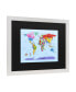 Фото #2 товара Michael Tompsett Childrens World Map Matted Framed Art - 20" x 25"