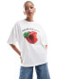 Фото #3 товара ASOS DESIGN oversized t-shirt with apple graphic in white