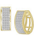ფოტო #1 პროდუქტის Diamond Baguette Hoop Earrings (1/2 ct. t.w.) in 10k Gold