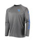 Men's Heathered Charcoal Kentucky Wildcats PFG Terminal Tackle Raglan Omni-Shade Long Sleeve T-shirt
