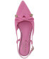 Women's Lafayette Pointed-Toe Slingback Bow Flats Pink Confetti Satin, 8 М - фото #4