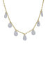 14K Gold Plated Cubic Zirconia Teardrop Necklace