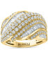 Фото #3 товара EFFY® Diamond Baguette & Round Diagonal Multirow Ring (1-5/8 ct. t.w.) in 14k Gold