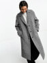 Фото #1 товара Stradivarius wool blend coat in grey herringbone