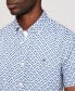 Фото #3 товара Men's Slim Fit Short Sleeve Geometric Print Button-Front Shirt