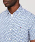 ფოტო #3 პროდუქტის Men's Slim Fit Short Sleeve Geometric Print Button-Front Shirt