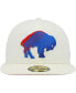 Фото #3 товара Men's Cream Buffalo Bills Chrome Dim 59FIFTY Fitted Hat