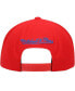 Фото #3 товара Men's Red Philadelphia 76ers Hardwood Classics Big Face Callout Snapback Hat