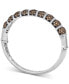 ფოტო #2 პროდუქტის Chocolate Diamond & Vanilla Diamond Pavé Bangle Bracelet (7-1/20 ct. t.w.) in 14k White Gold