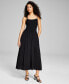 Фото #1 товара Women's Sleeveless Smocked Maxi Dress, Created for Macy's