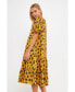 Women's Animal Print Midi Dress