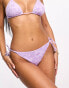 Фото #4 товара Roxy – Surf Kind Kate – Seitlich gebundene Bikinihose mit Blumenprint in Lila