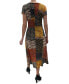 ფოტო #2 პროდუქტის Women's Printed Tie-Front Midi Dress