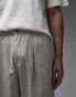 Topman extra wide trousers in stone