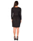 ფოტო #2 პროდუქტის Women's Long Sleeve Babydoll Knee Length Dress