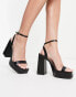 Фото #1 товара Glamorous platform heel sandals in black