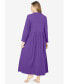 ფოტო #3 პროდუქტის Plus Size Only Necessities Long Snap-Front Knit Lounger