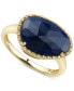 ფოტო #1 პროდუქტის Emerald (4 ct. t.w.) & Diamond (1/10 ct. t.w.) Statement Ring in 14k Gold (Also in Ruby & Sapphire)