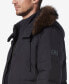 Фото #4 товара Men's Down Bomber with Faux Fur Trim and Removable Hood