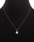 ფოტო #3 პროდუქტის 2-Pc. Set Cubic Zirconia Halo Pendant Necklace & Stud Earrings in Sterling Silver, Created for Macy's