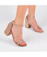 ფოტო #7 პროდუქტის Women's Bella Strappy Block Heel Dress Sandals