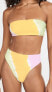 Фото #2 товара LSpace 278522 Women's Beach Wave Bikini Top, Diagonal Sunburst, Yellow, Print, M