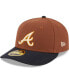 ფოტო #1 პროდუქტის Men's Brown Atlanta Braves Tiramisu Low Profile 59FIFTY Fitted Hat