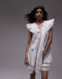 Topshop tassle detail broderie mini dress in white weiß, S - EU 36-38 - фото #5