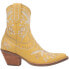 Фото #1 товара Dingo Primrose Embroidered Floral Snip Toe Cowboy Booties Womens Size 7.5 M Casu