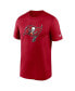 Фото #3 товара Men's Red Tampa Bay Buccaneers Legend Logo Performance T-shirt