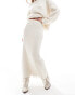 4th & Reckless wool mix tassel edge knitted maxi skirt co-ord in cream Бежевый, 36 - фото #5