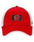 Men's Red Calgary Flames Authentic Pro Rink Trucker Snapback Hat