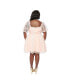 Фото #2 товара Plus Size Short Sleeve Ruffle Sweetheart Babydoll Dress