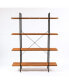 66.5" Height 4-Tier Wood Etagere Bookcase