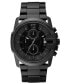 ფოტო #1 პროდუქტის Mens Chronograph Black Ion Plated Stainless Steel Bracelet Watch 49x45mm DZ4180
